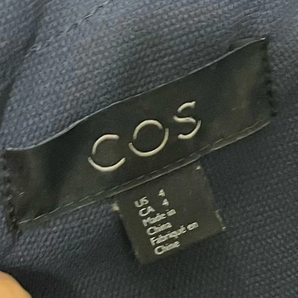 COS Navy Layered Midi Dress Size 4 Minimalist Modern Workwear - Picture 9 of 11